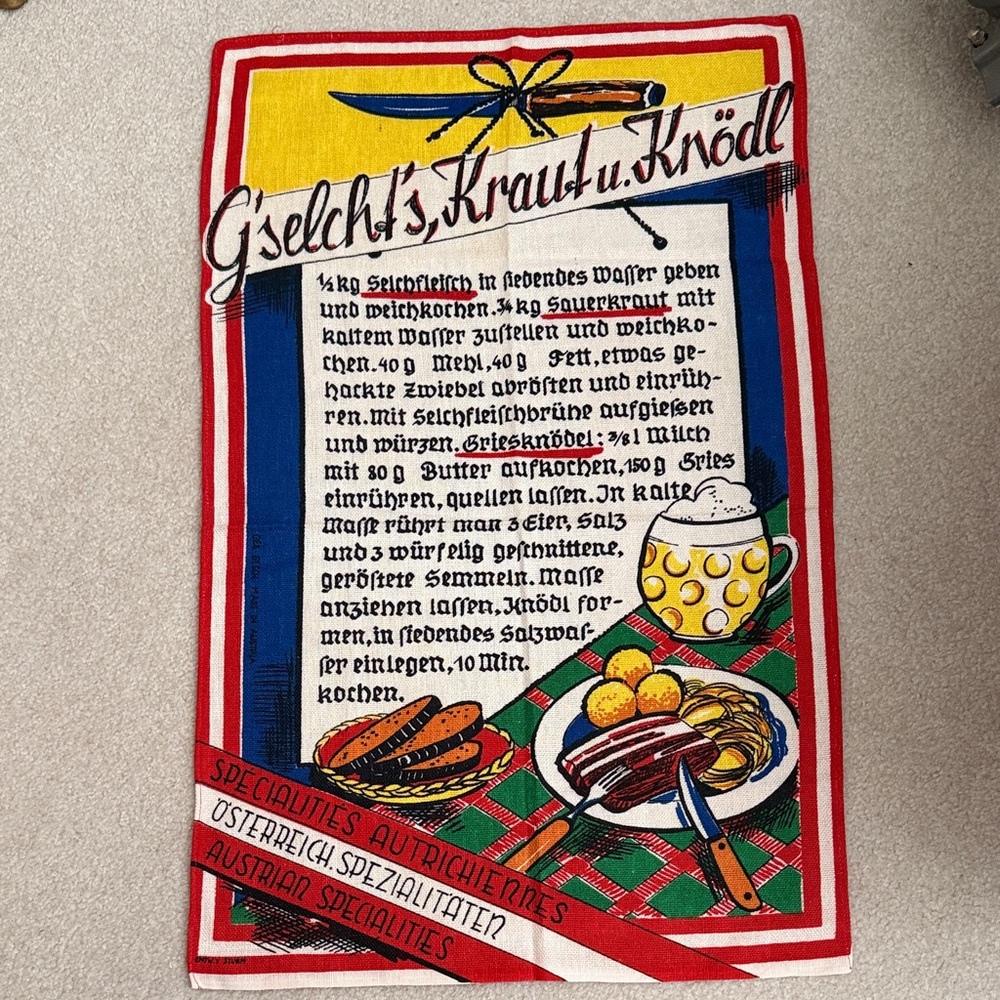 Colorful Austrian Specialty Tea Towel
